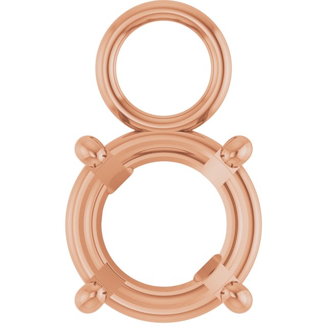 4 Prong Round Basket 3mm Jump Ring Dangle Setting Mountings