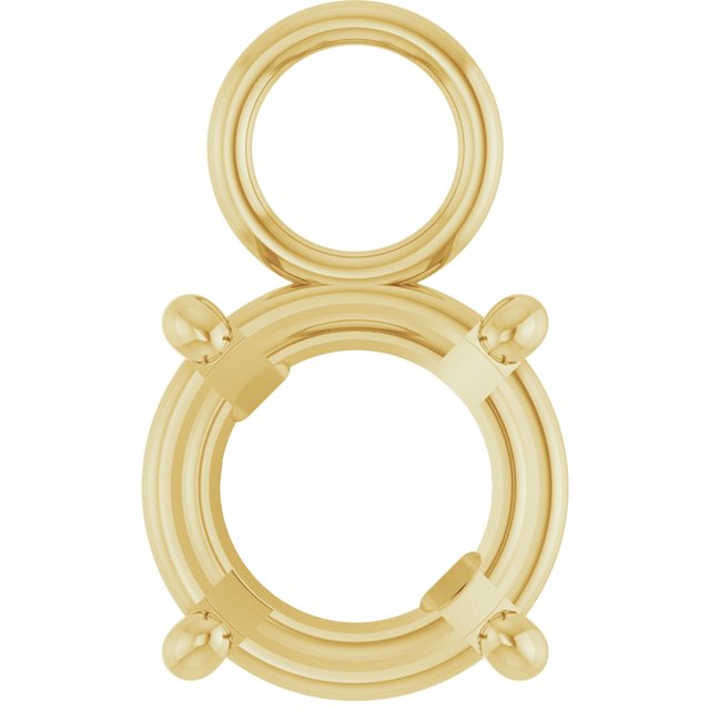 4 Prong Round Basket 3mm Jump Ring Dangle Setting Mountings