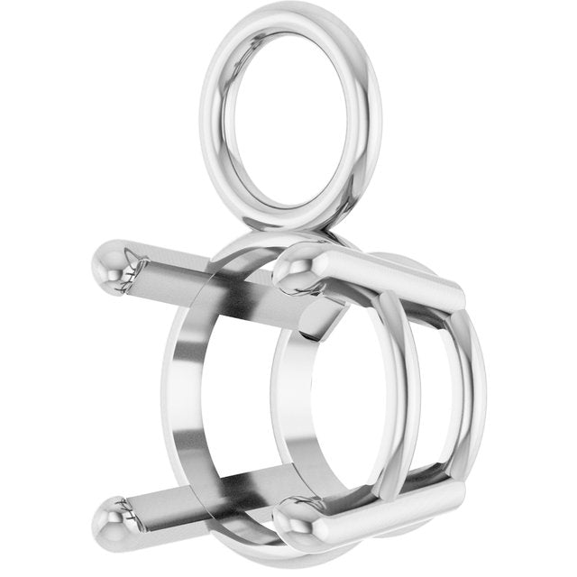 4 Prong Round Basket 3mm Jump Ring Dangle Setting Mountings