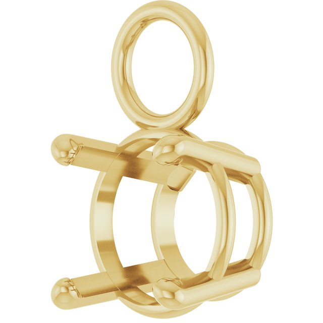 4 Prong Round Basket 3mm Jump Ring Dangle Setting Mountings