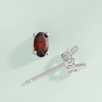 Oval 4-Prong Scroll Setting Stud Earrings Mounting