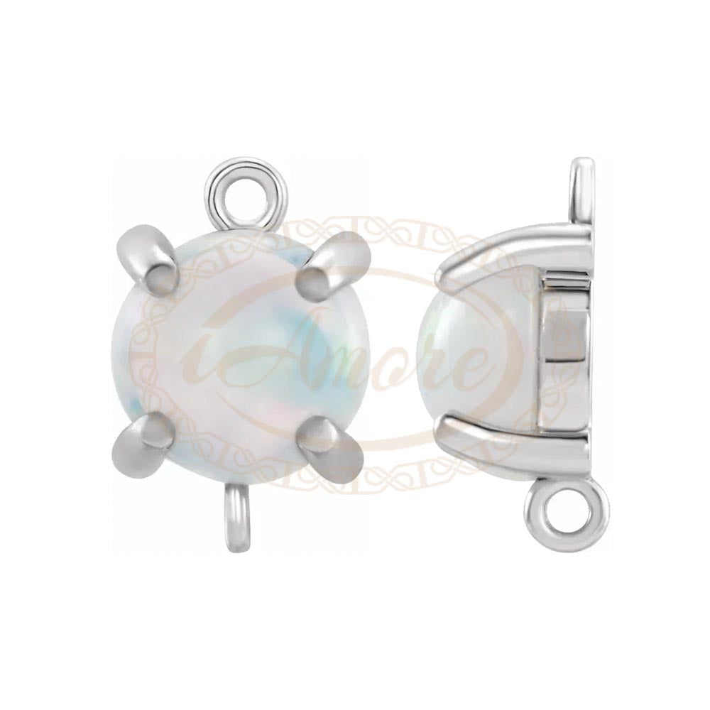 Round Cabochon 4-Prong Intermediate Link Setting Mountings