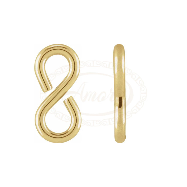 14K Solid Gold Eye Clasp for Jewelry Making