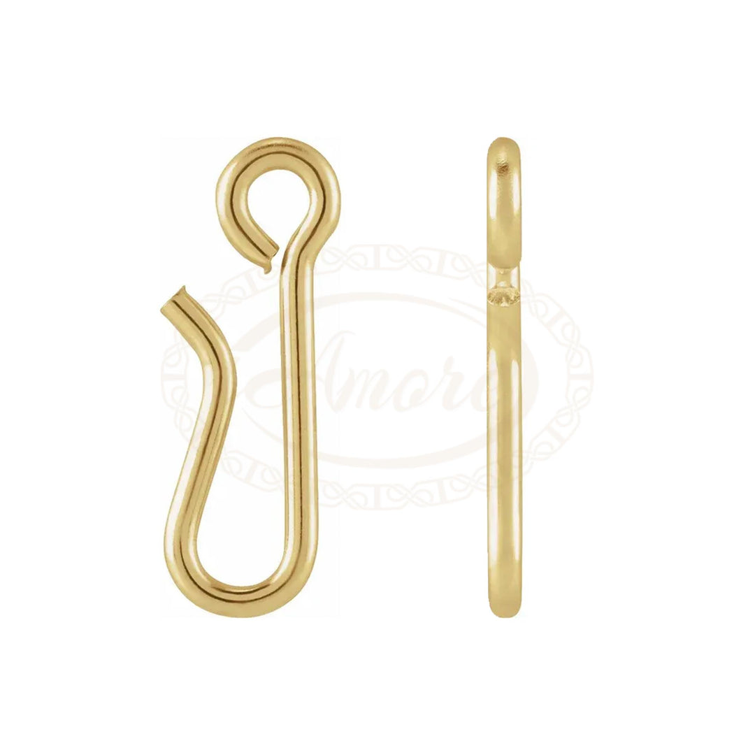 14K Solid Gold Hook Clasp for Jewelry Making