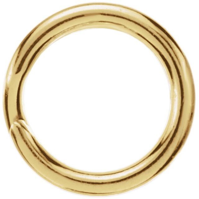 14K Gold 5.6mm Round Split Rings Connector Charm Connectors