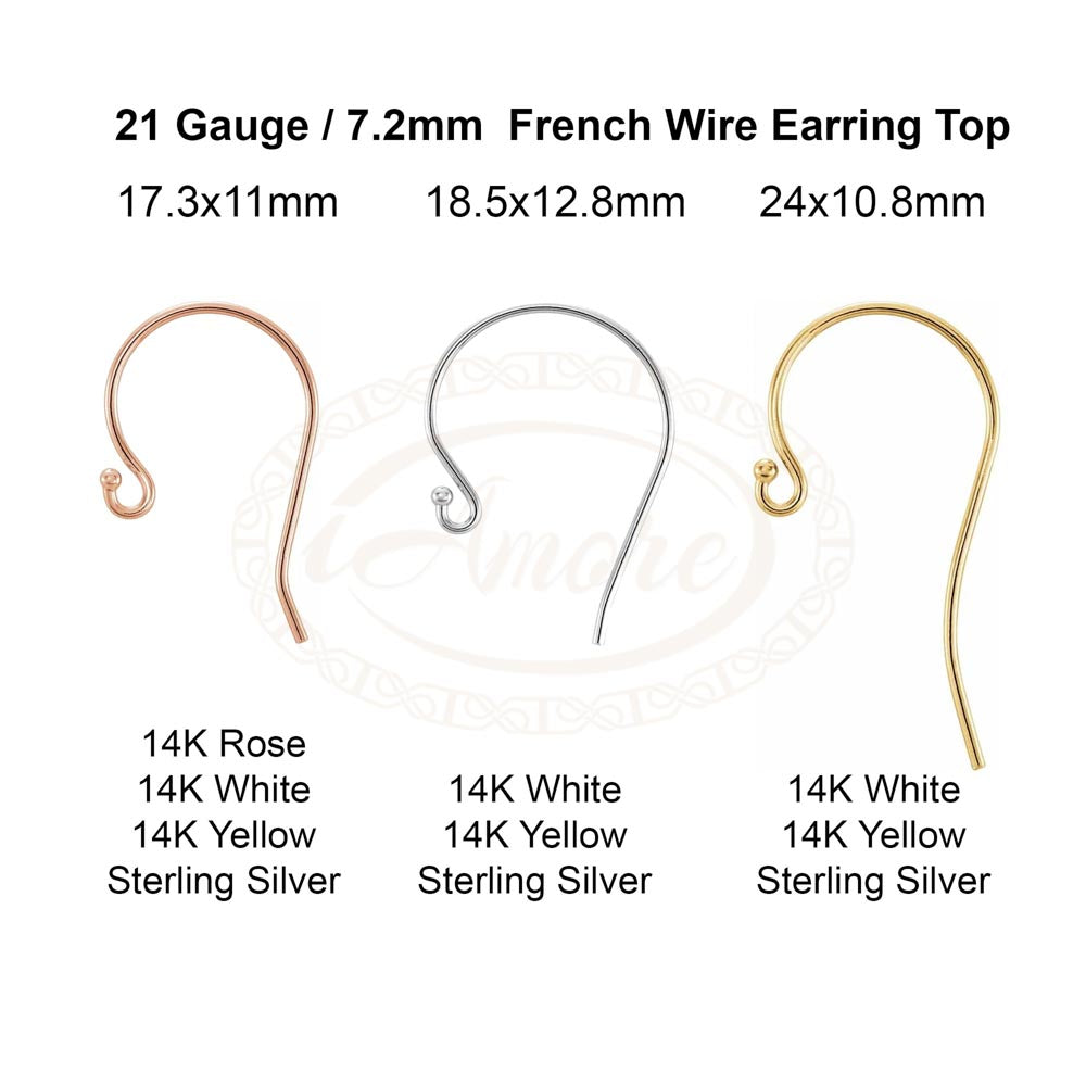 French Wire Earring Top With Ball End