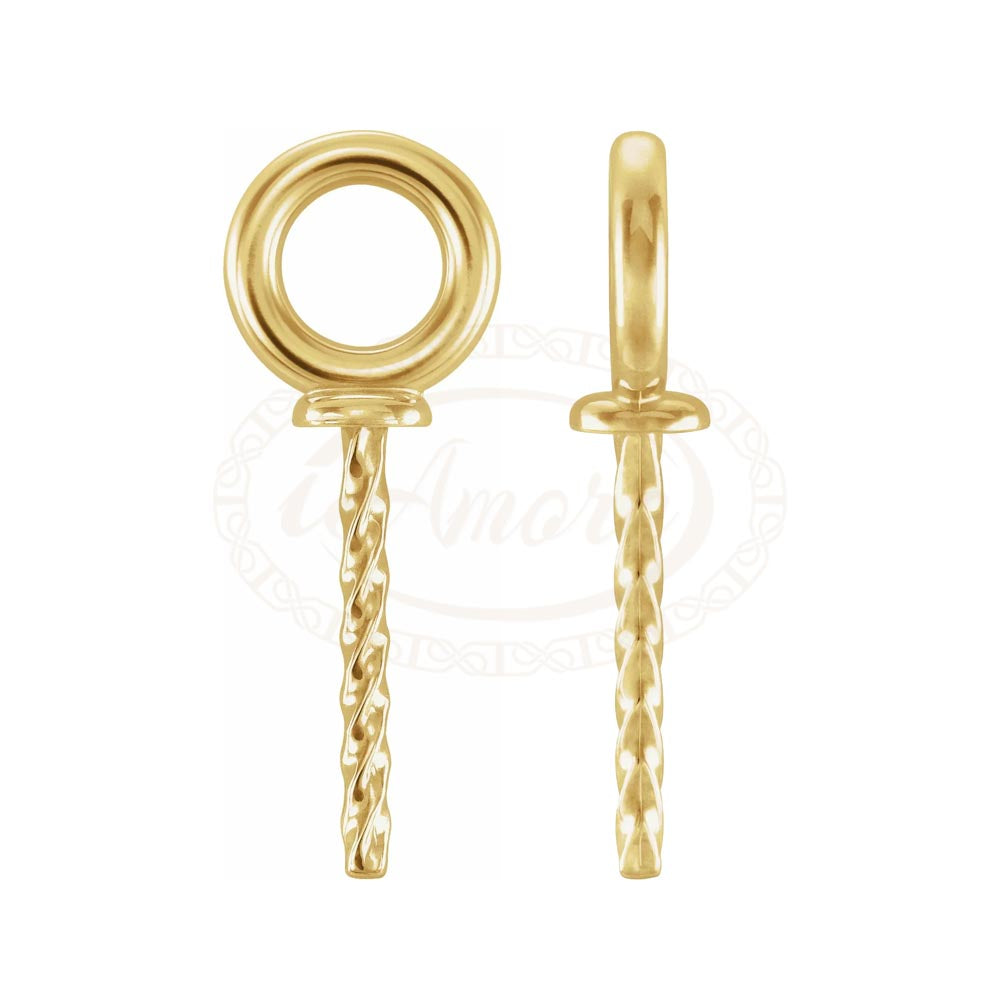 Pearl Cup Bail Pendant Mounting for 6-12 mm Pearl