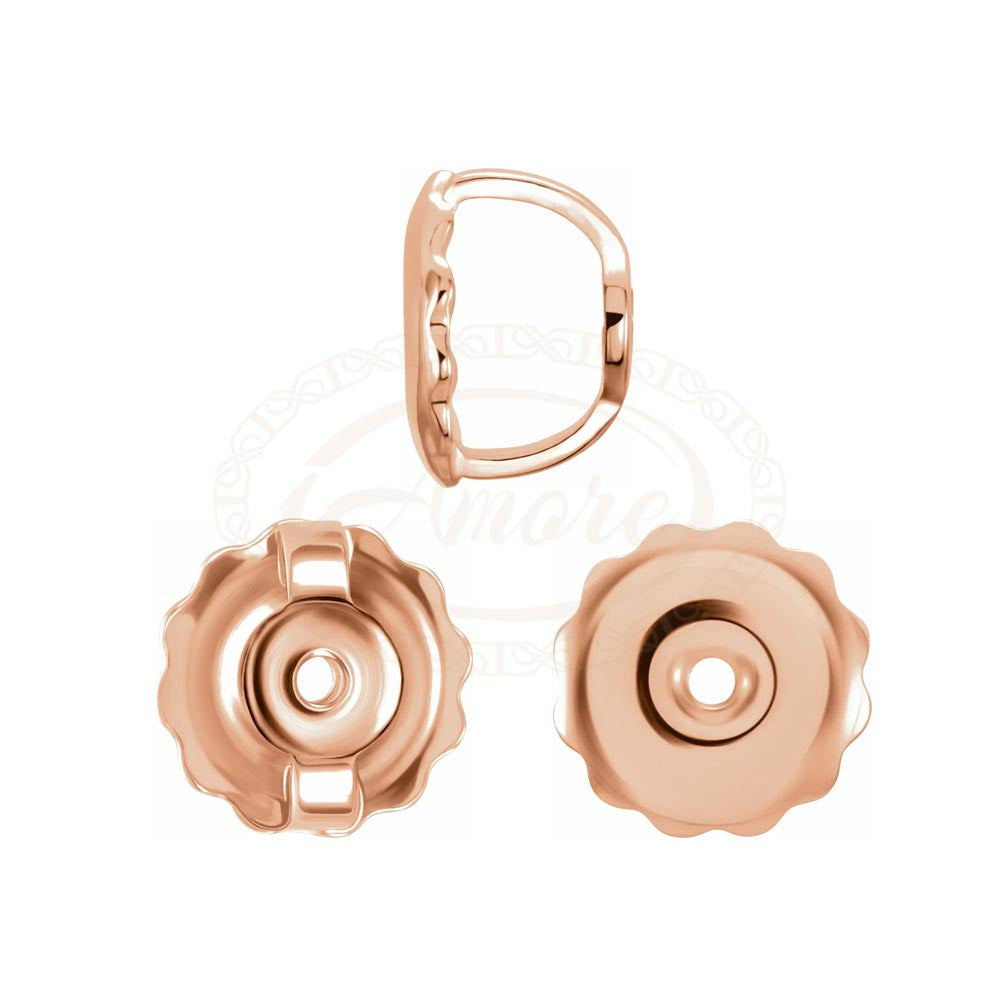 14k rose gold threaded earring back 5.5mm replacement.