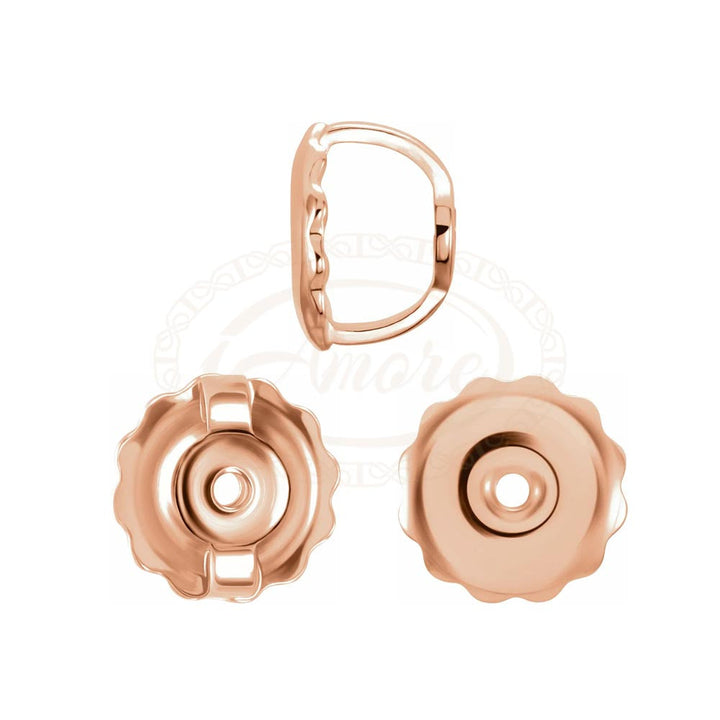 14k rose gold threaded earring back 5.5mm replacement.
