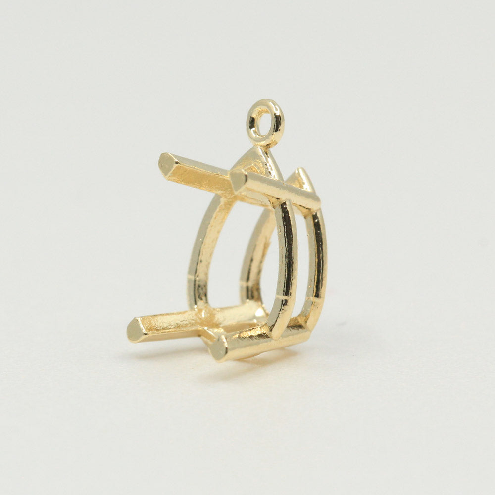 4 Prong Pear Basket Dangle Setting Mountings