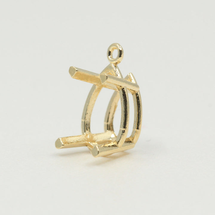 4 Prong Pear Basket Dangle Setting Mountings