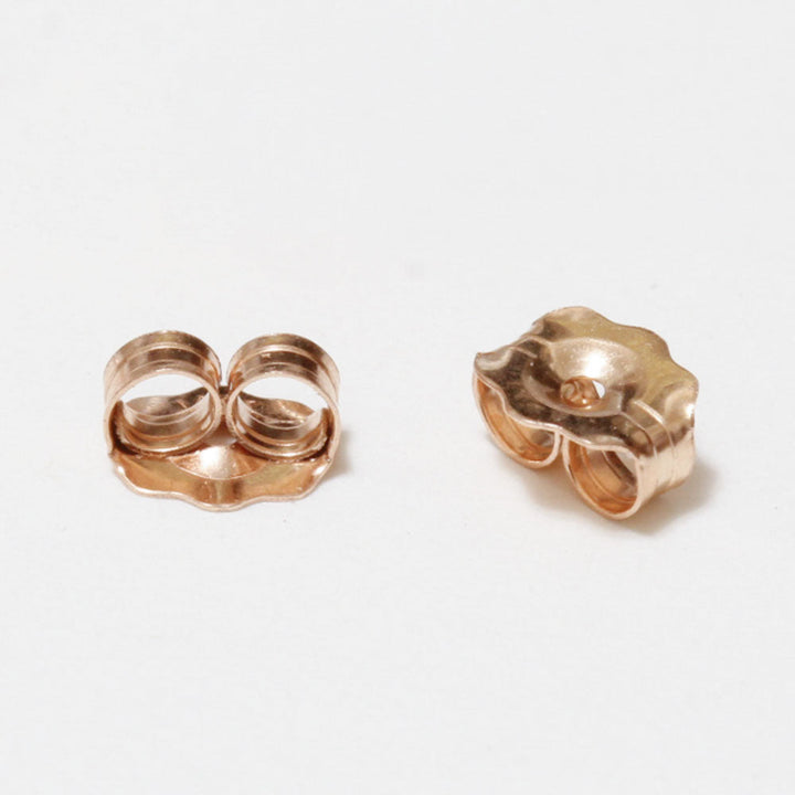 14k rose gold friction earring back replacement.