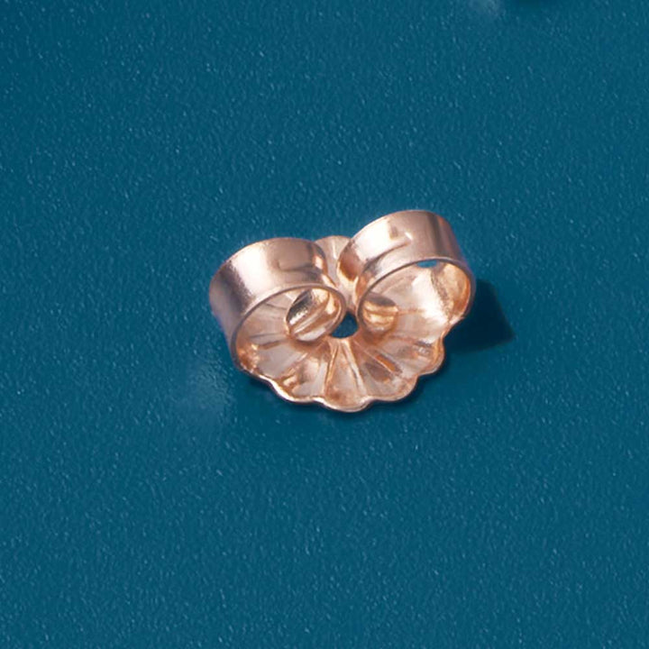 14k rose gold 5.5mm deluxe earring backs.