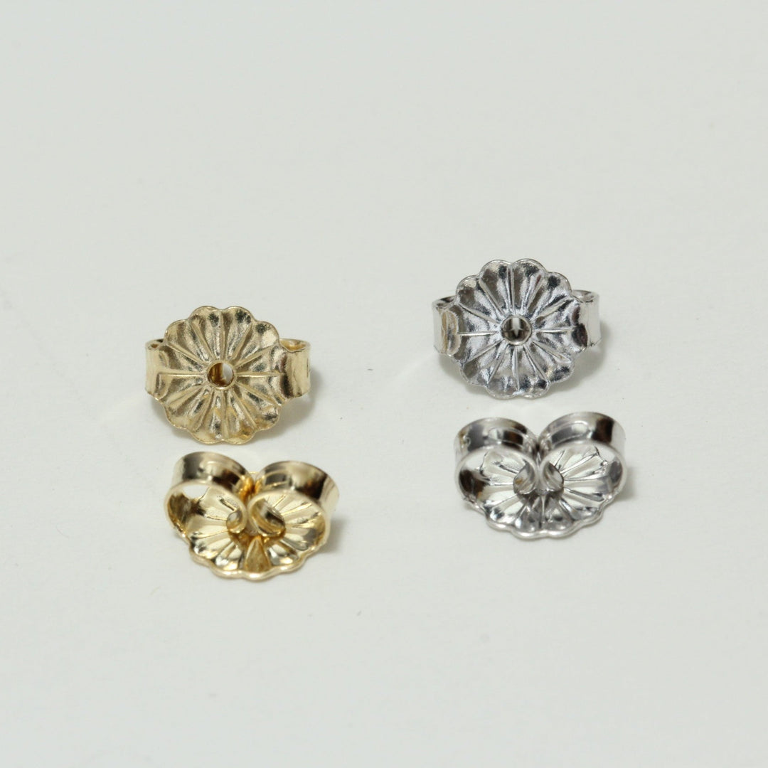 5.5mm Deluxe Daisy Earring Friction Back Replacement Earring Backs Nuts