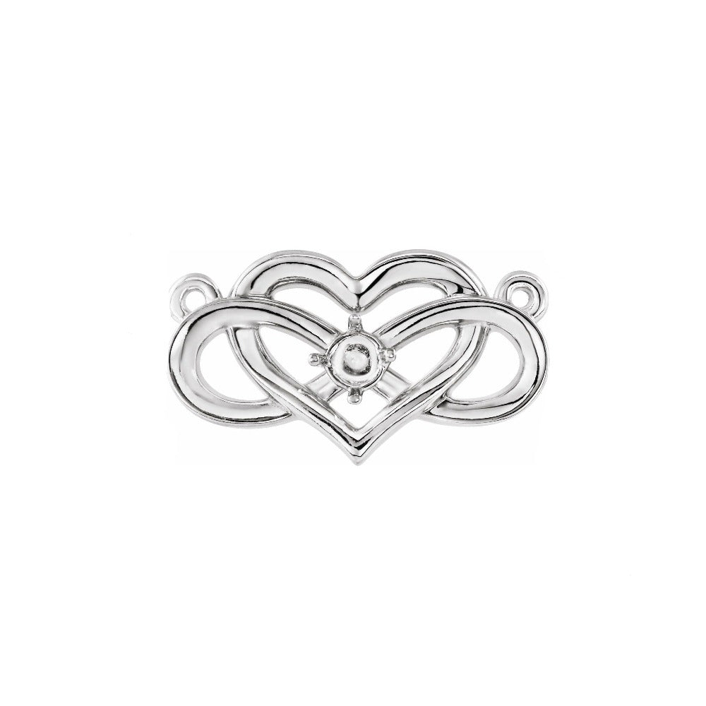 Infinity Heart Necklace Center