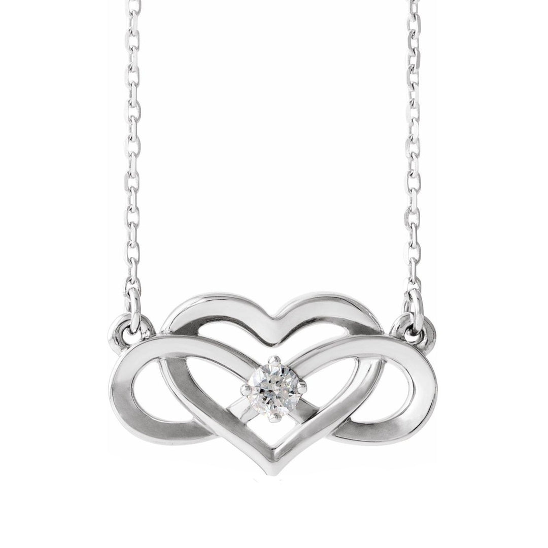Infinity Heart Necklace Center