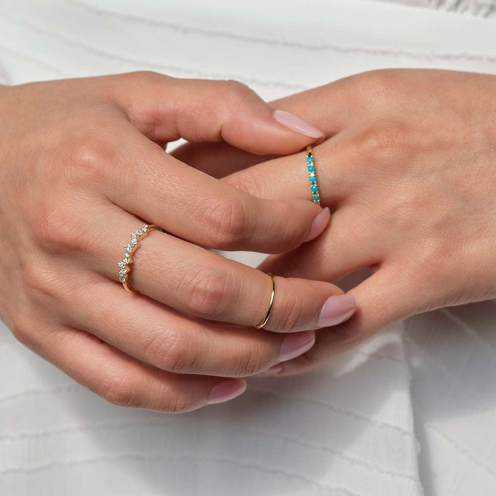 Skinny Knuckle Ring Thin Wedding Band Dainty Stacking Ring Size 3 - 8