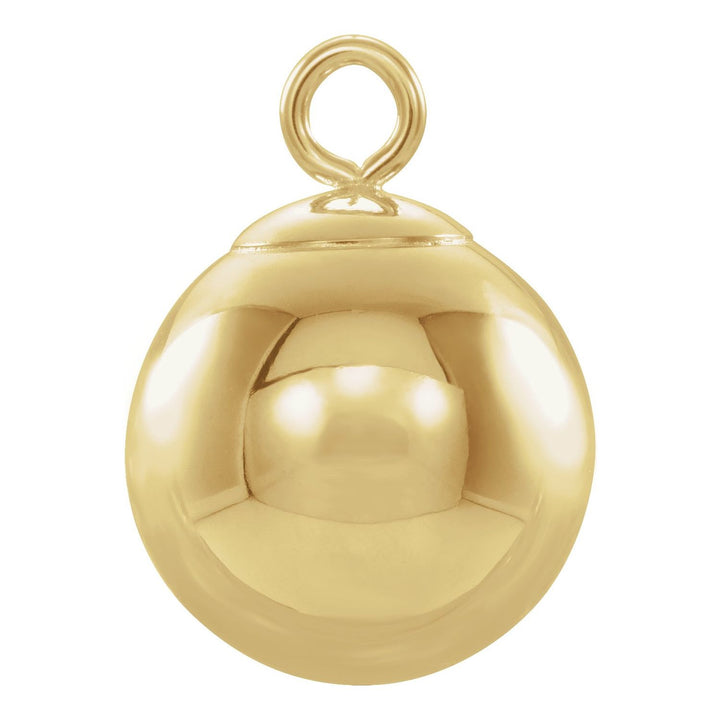 14K Yellow Gold 8mm Ball Dangle Drop Charm for Earring Pendant Bracelet