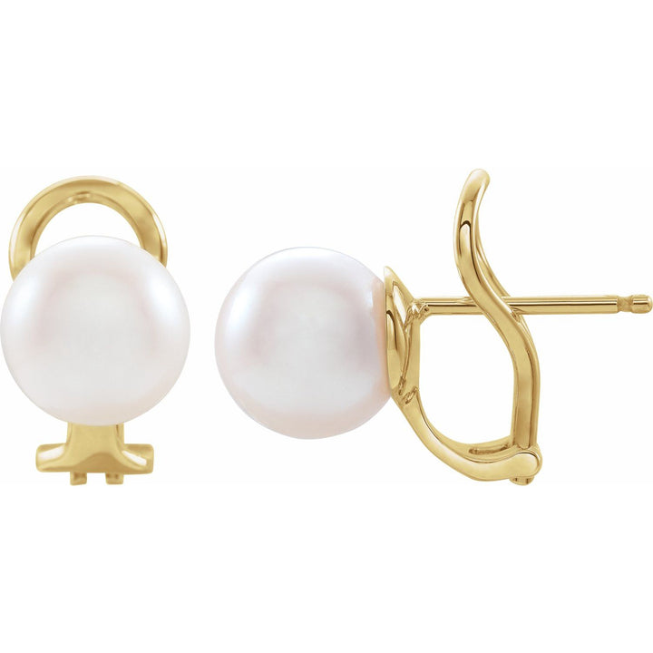 Omega Earring Clip Mounting for Pearl
