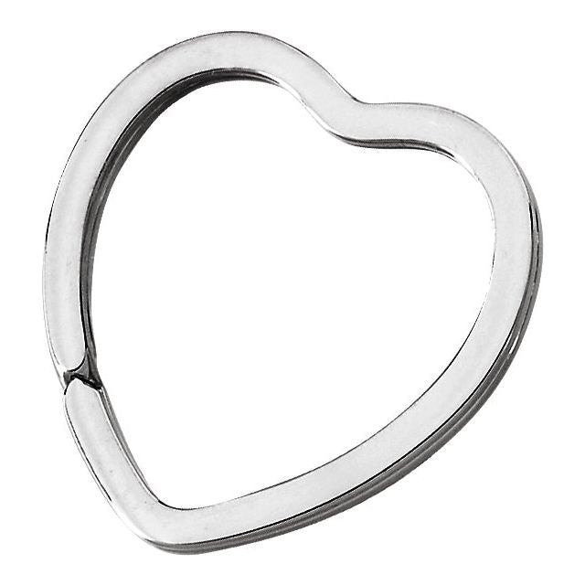 Sterling Silver Heart Split Rings Key Rings Connectors