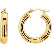 4mm Tube Hoop Earrings 20mm - 40mm