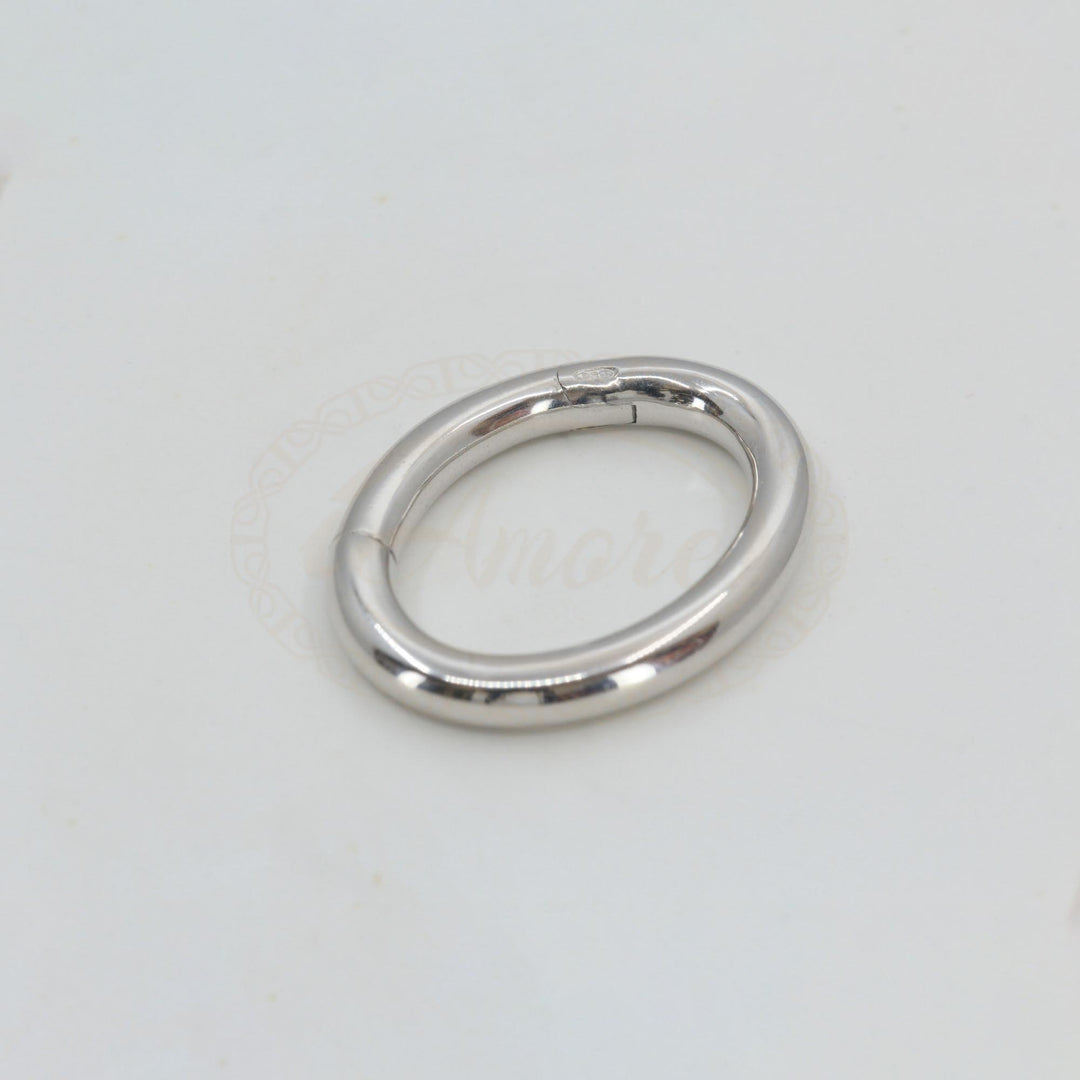 Sterling Silver Oval Hinged 21mm Hook Clasp Connectors