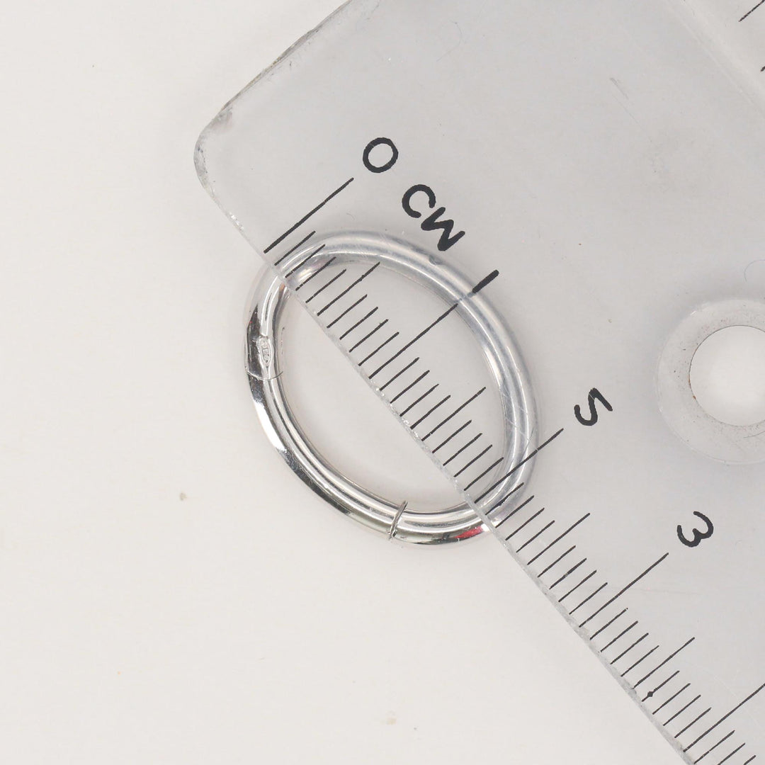 Sterling Silver Oval Hinged 21mm Hook Clasp Connectors