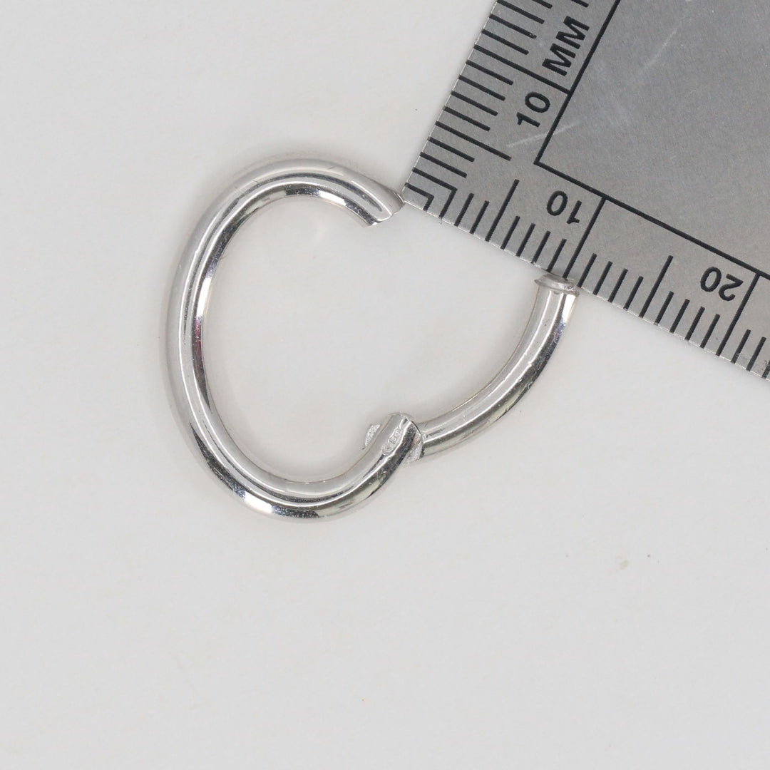 Sterling Silver Oval Hinged 21mm Hook Clasp Connectors