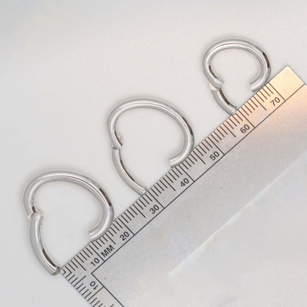 Sterling Silver Oval Hinged 23mm Hook Clasp Connectors