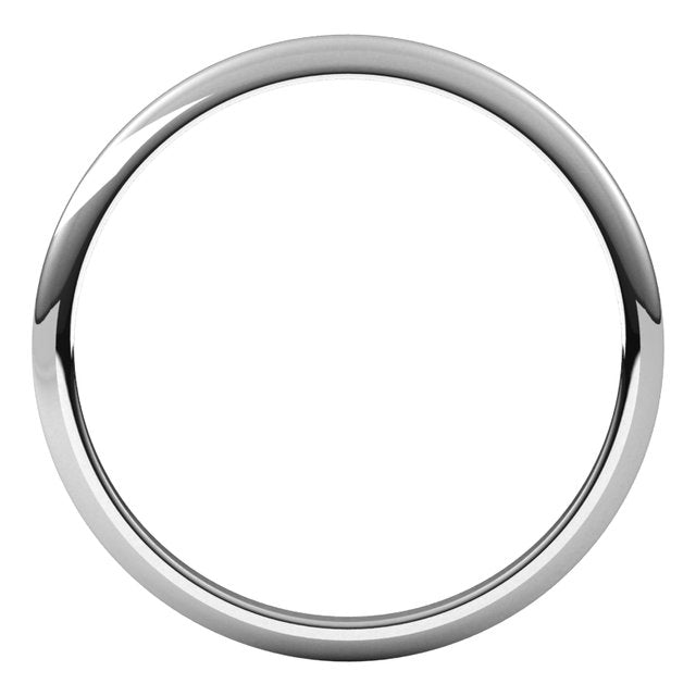 Platinum 1.5 mm Half Round Band. #band-width_1-5-mm