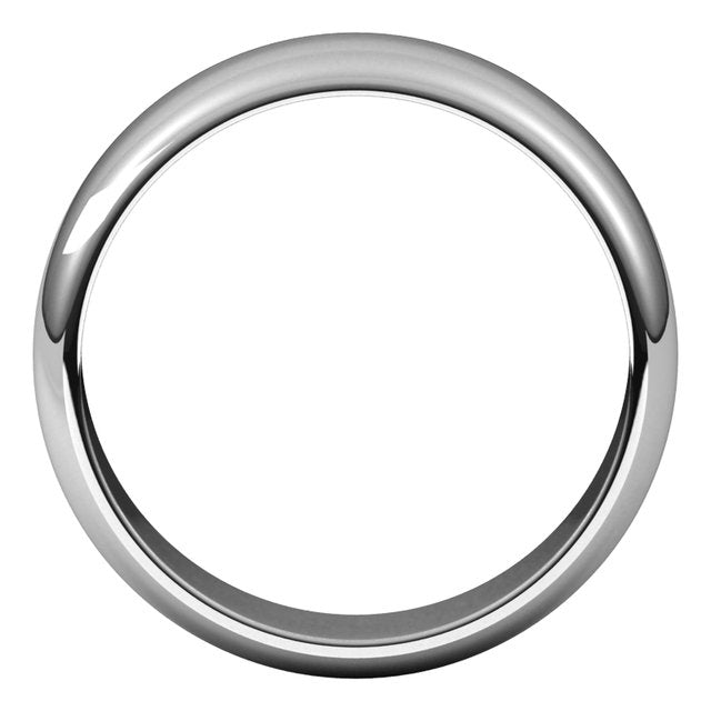 Platinum 6 mm Half Round Band. #band-width_6-mm