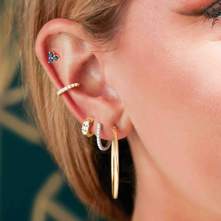 Single 14K Gold Diamond Ear Cuff