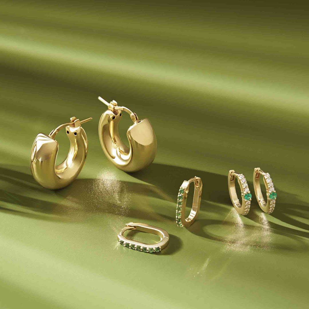 14K Yellow Electroform 20 mm Hoop Earrings