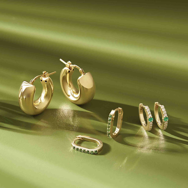 14K Yellow Electroform 20 mm Hoop Earrings