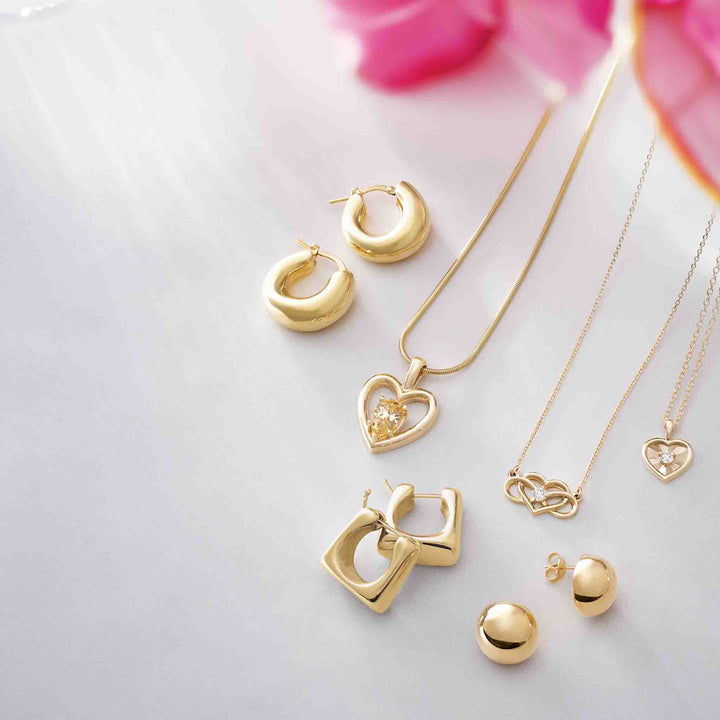 14K Yellow Electroform 20 mm Hoop Earrings