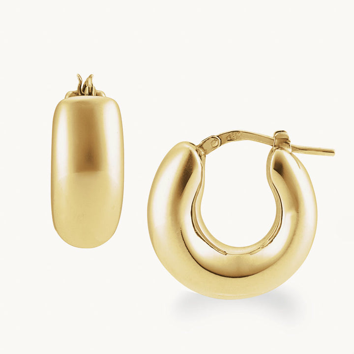 14K Yellow Electroform 20 mm Hoop Earrings