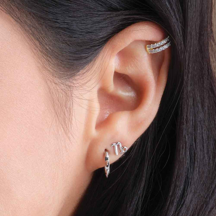 Single 14K Gold Lab-Grown Diamond Ear Cuff
