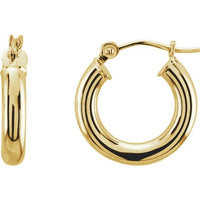 3mm Tube Hoop Earrings 15mm - 48mm