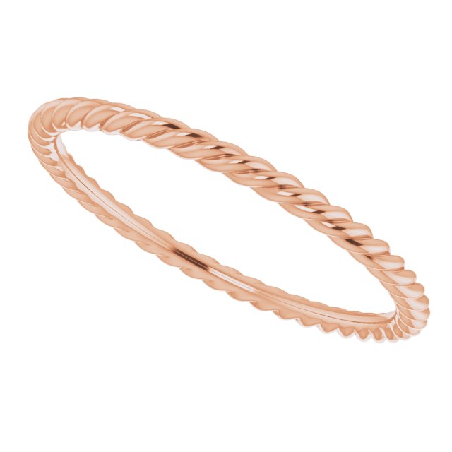 14k gold 1.3 mm skinny rope band.