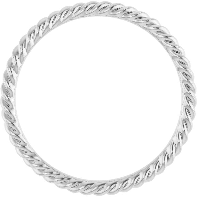 1.3 mm Skinny Rope Band Ring