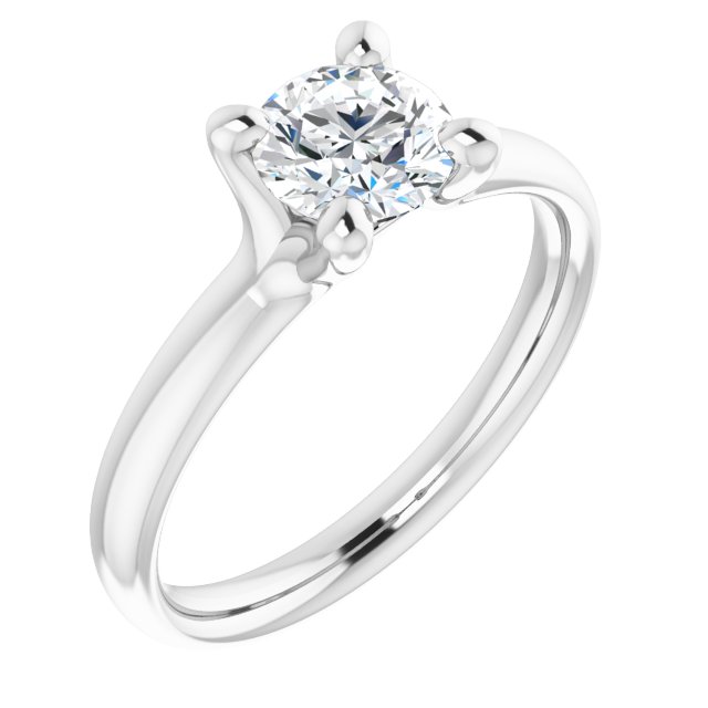 6 mm Round Lab-Grown Diamond Engagement Ring