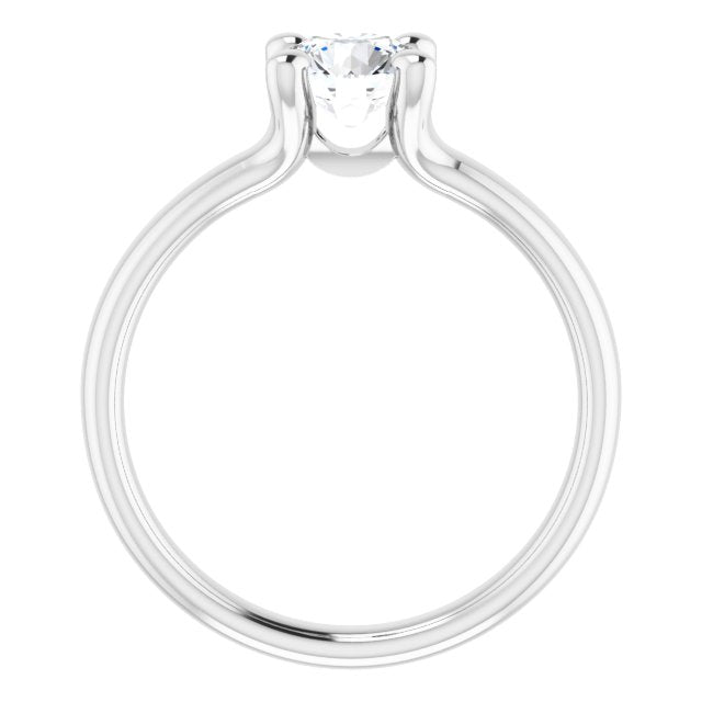 6 mm Round Lab-Grown Diamond Engagement Ring