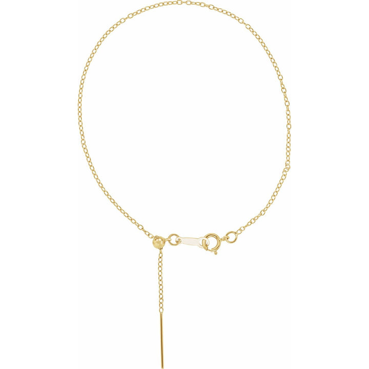 14K Yellow Gold 1.1 mm Adjustable Threader Cable Chain
