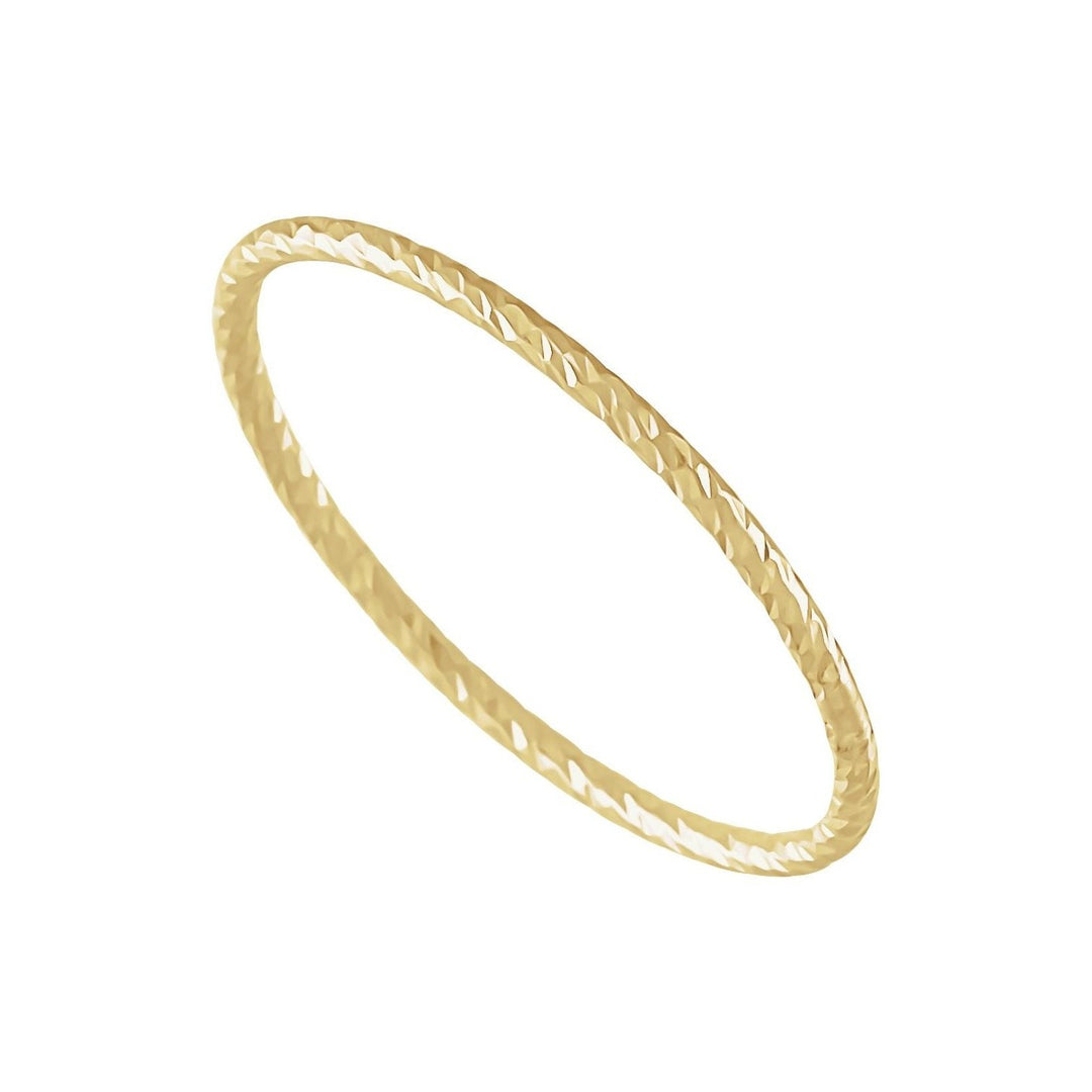 14K Yellow Textured Knuckle Stackable Ring Size 5-8