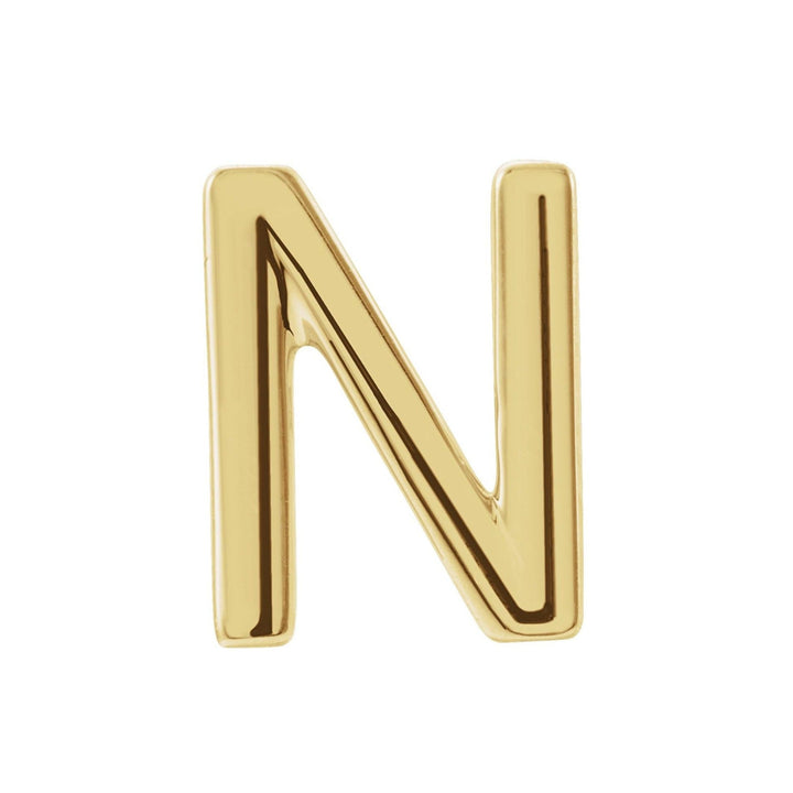 Single N Initial Studs Earrings- Mix and Match Earrings