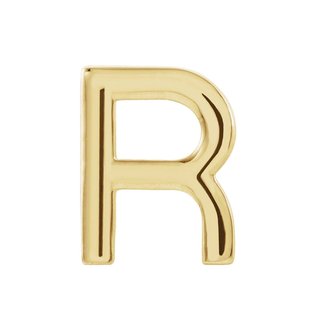 Single R Initial Studs Earrings- Mix and Match Earrings
