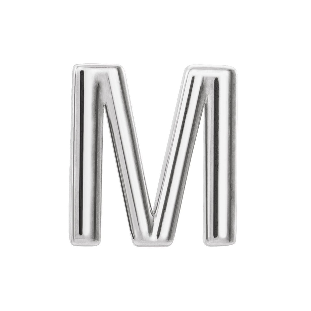 Single M Initial Studs Earrings- Mix and Match Earrings