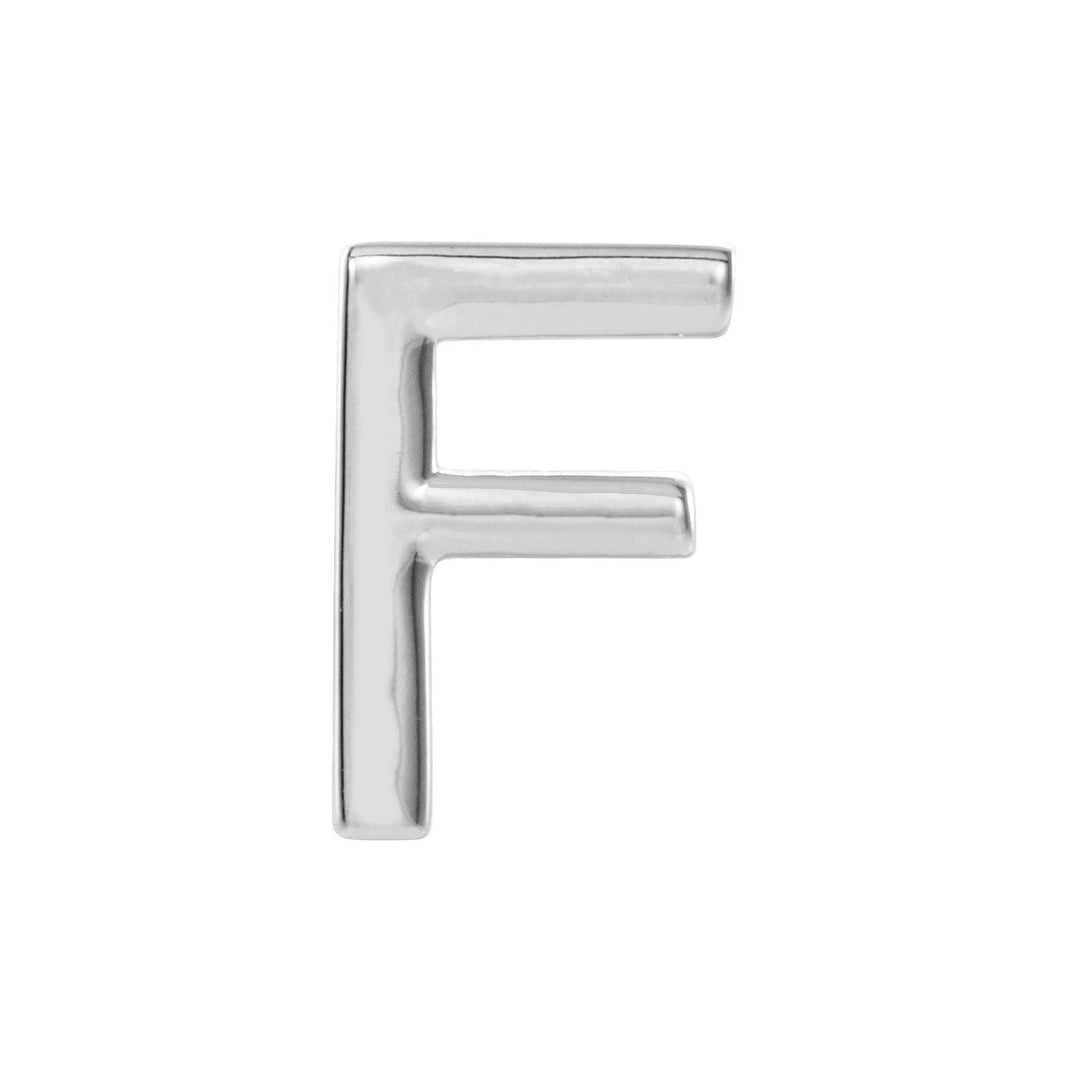 Single F Initial Studs Earrings- Mix and Match Earrings