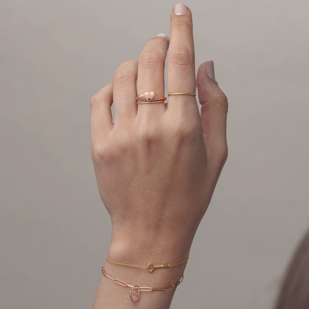 Skinny Knuckle Ring Dainty Stackable Ring Size 3 - 8