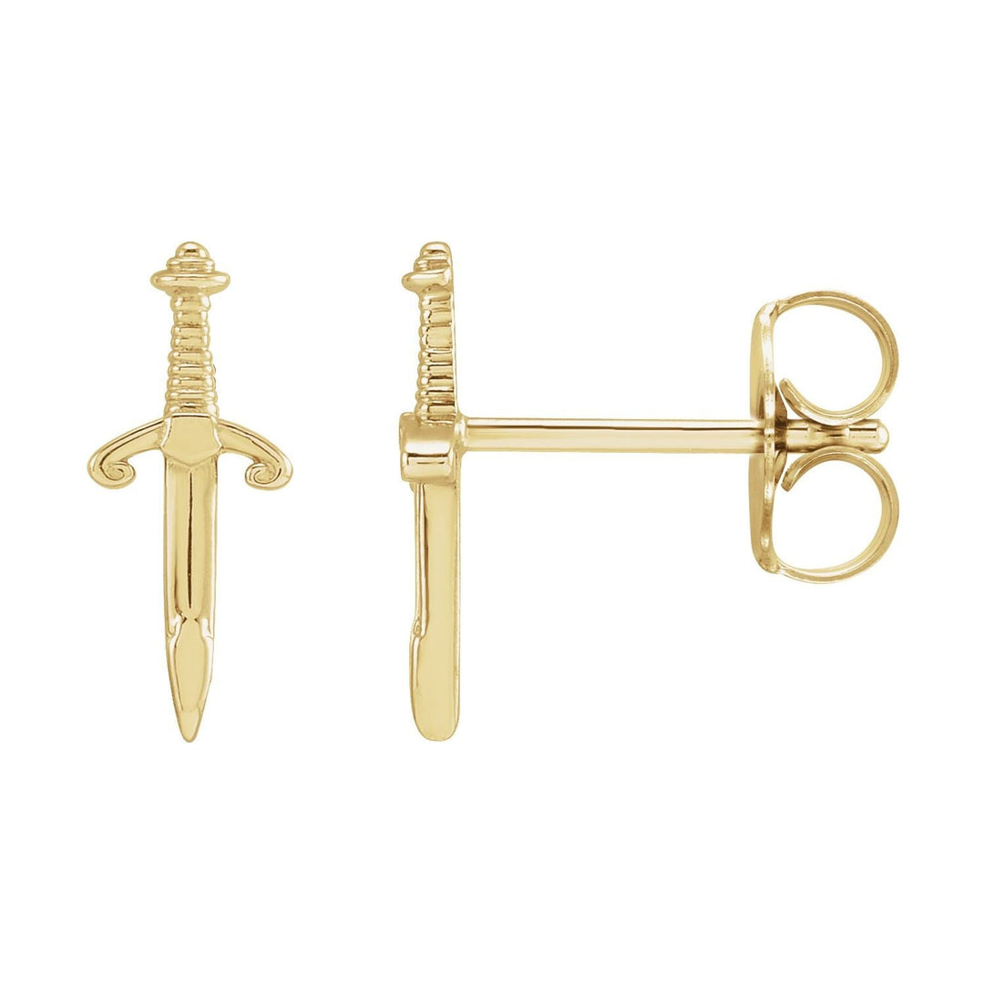 11mm Dainty Sword knife Stud Earrings, Tiny Dagger Earrings